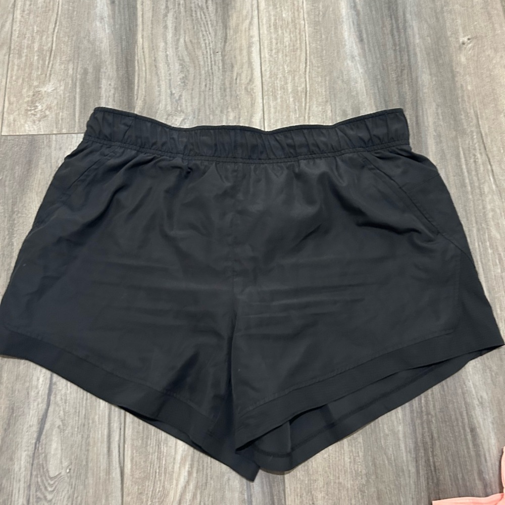 Athletic Works Black Athletic Shorts Lightweight Elastic Waist